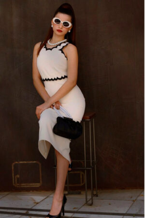 Vestido outlet fiesta corto de Carla Ruiz línea Arggido