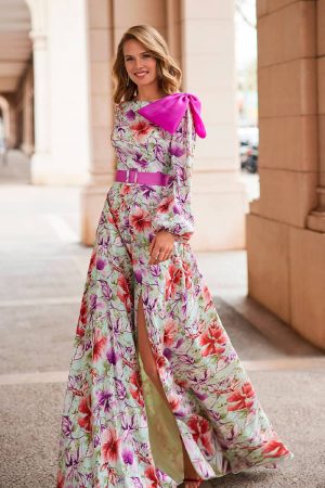 Vestido outlet fiesta largo de Marfil Barcelona